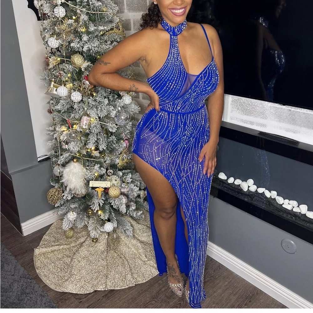 Elegant Blue Evening Dress